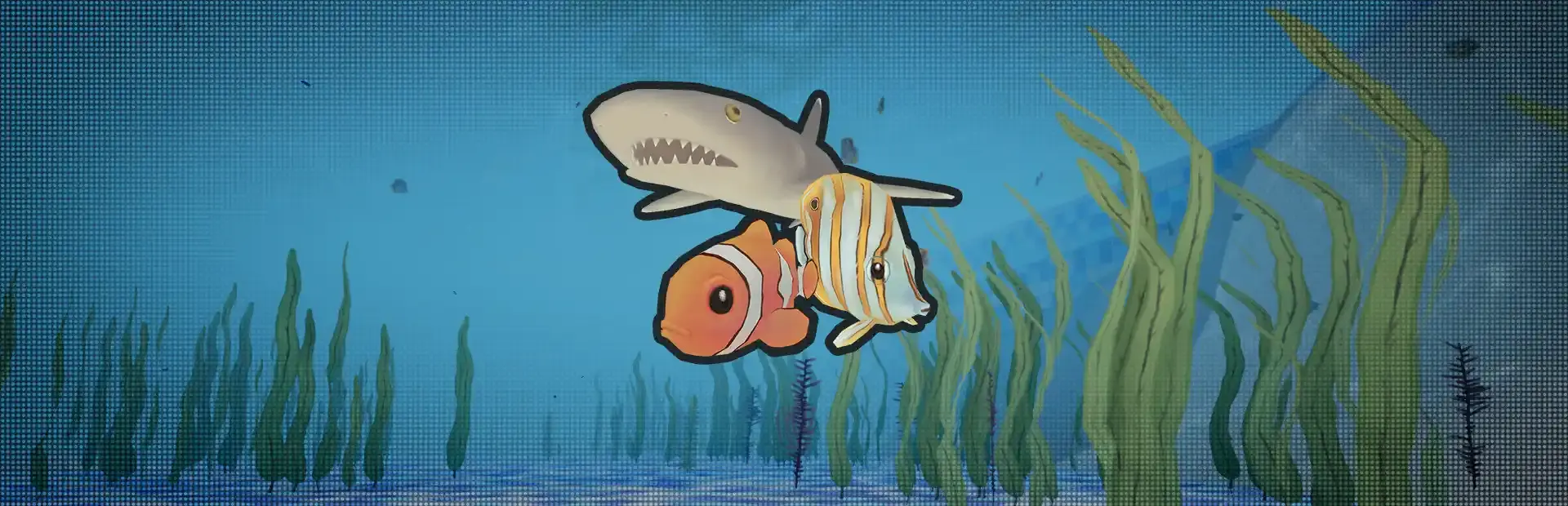 Eat Fish 3D background