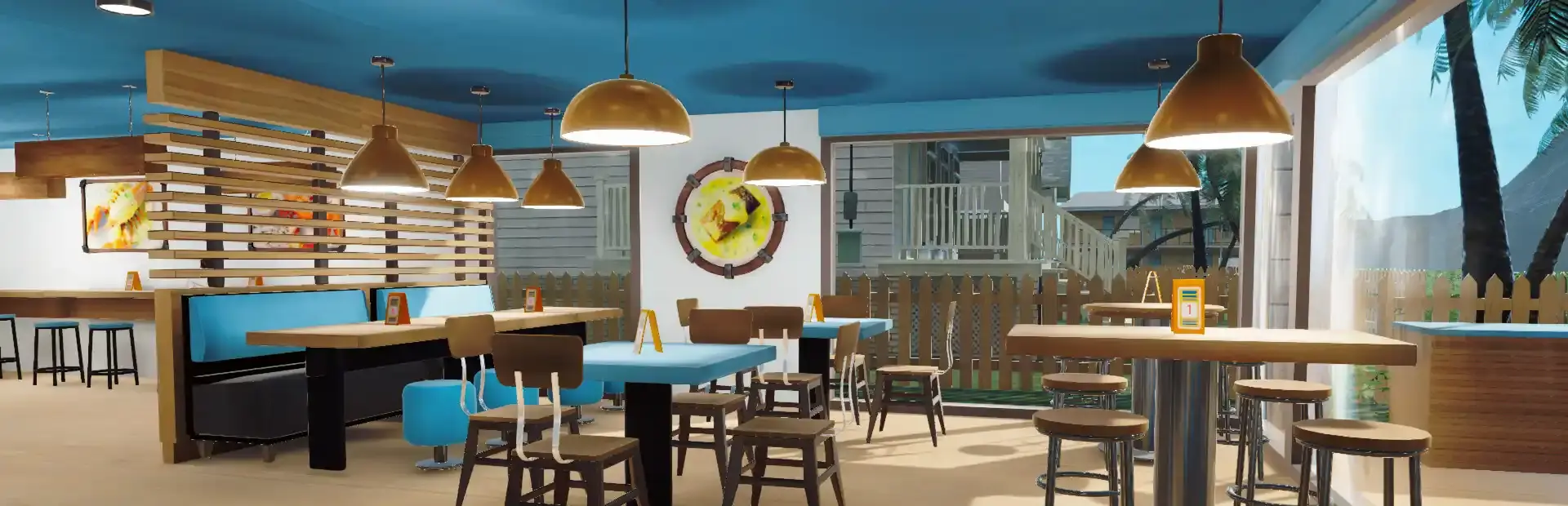 Coastal Kitchen Simulator background