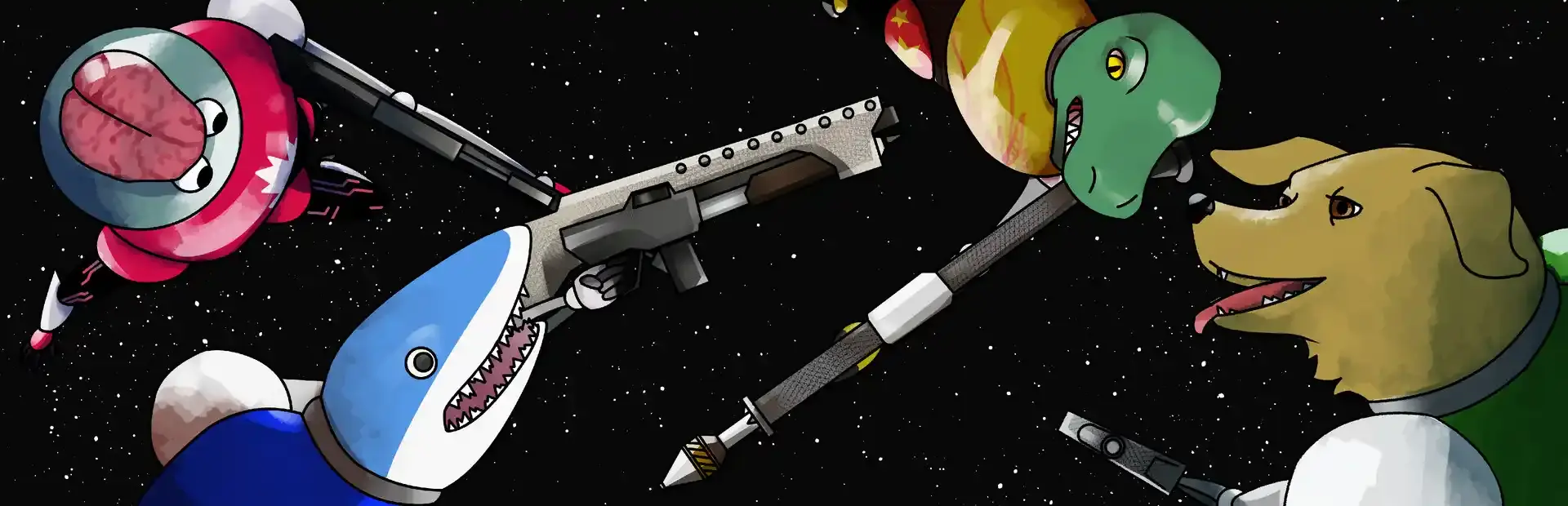 Zero-G Gunfight background