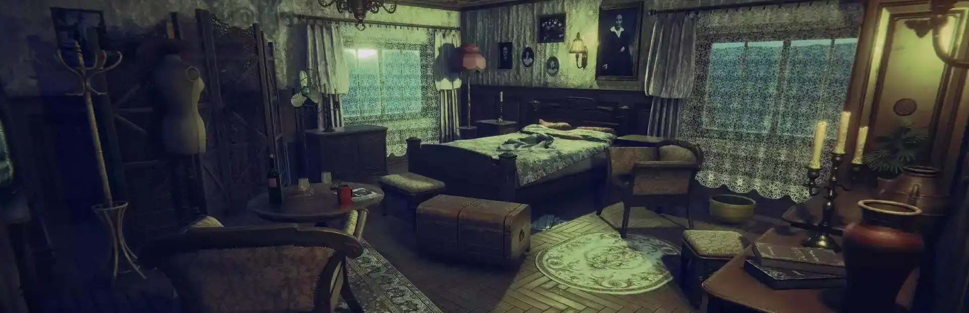 3D Puzzle: Vintage House background