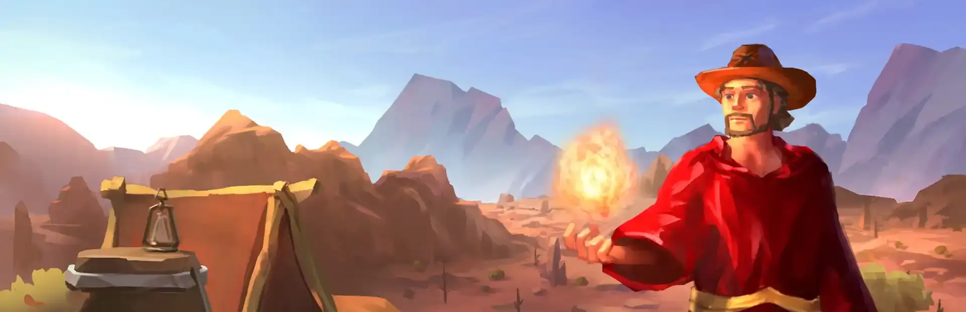 Wild West and Wizards background