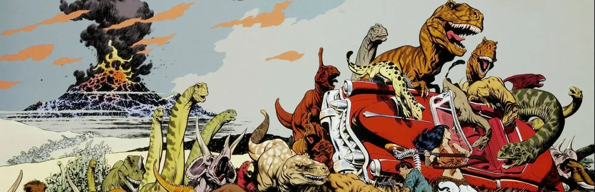 Cadillacs and Dinosaurs background