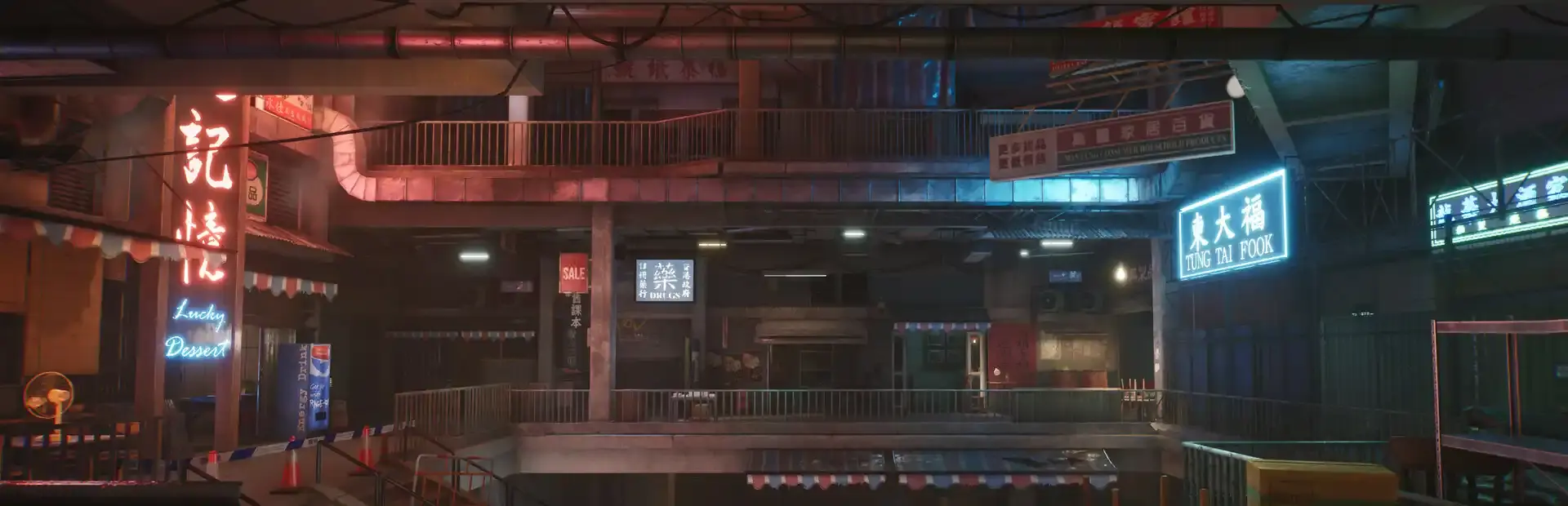 Dual Fire Walled City background