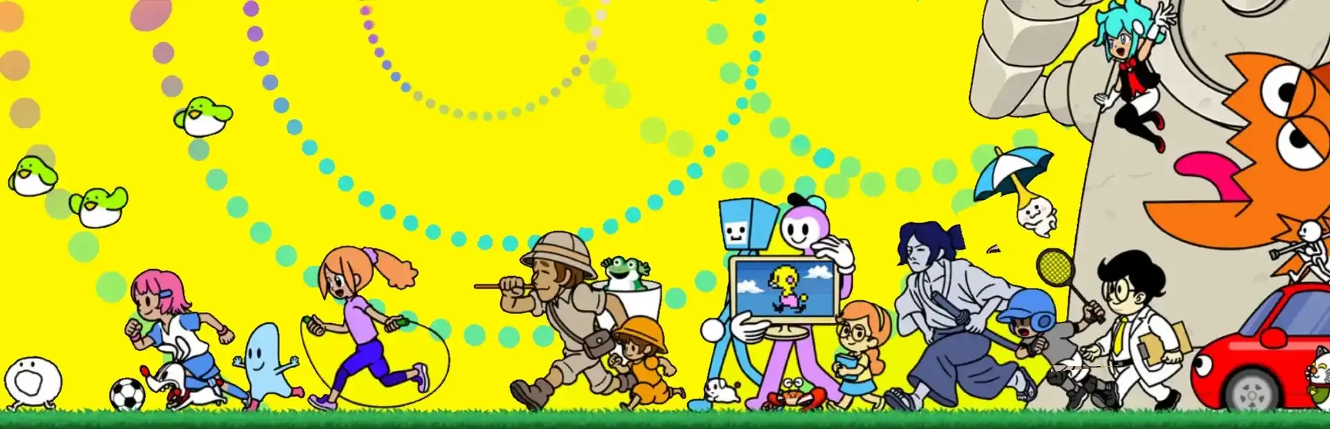 Rhythm Heaven Groove background
