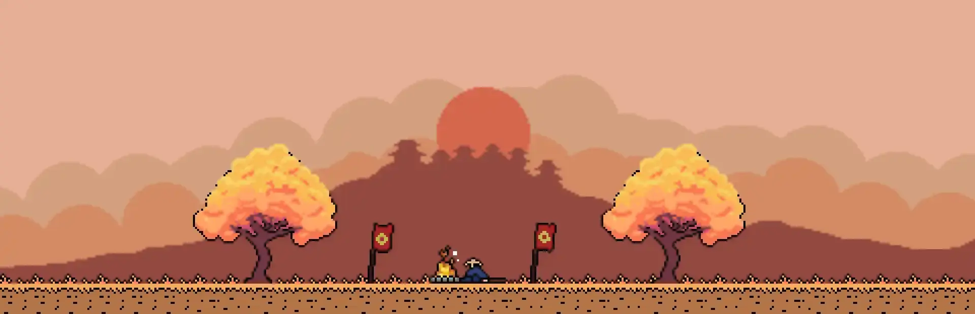 Pixel Samurai background