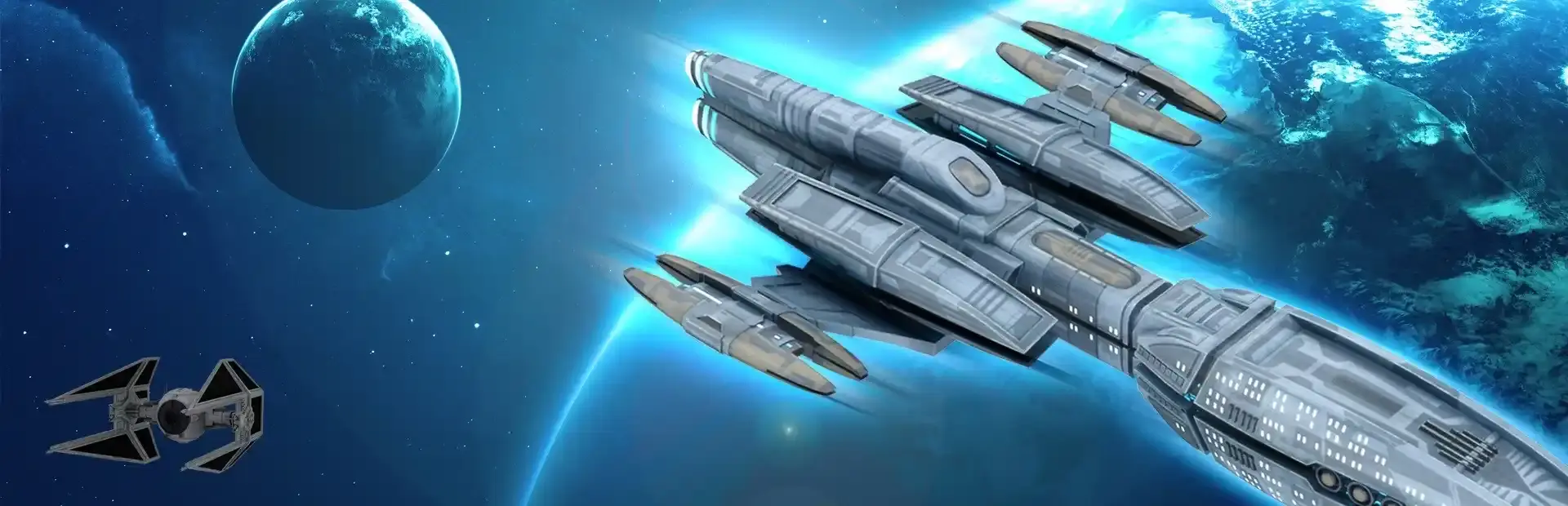 VR Spaceship Battle background