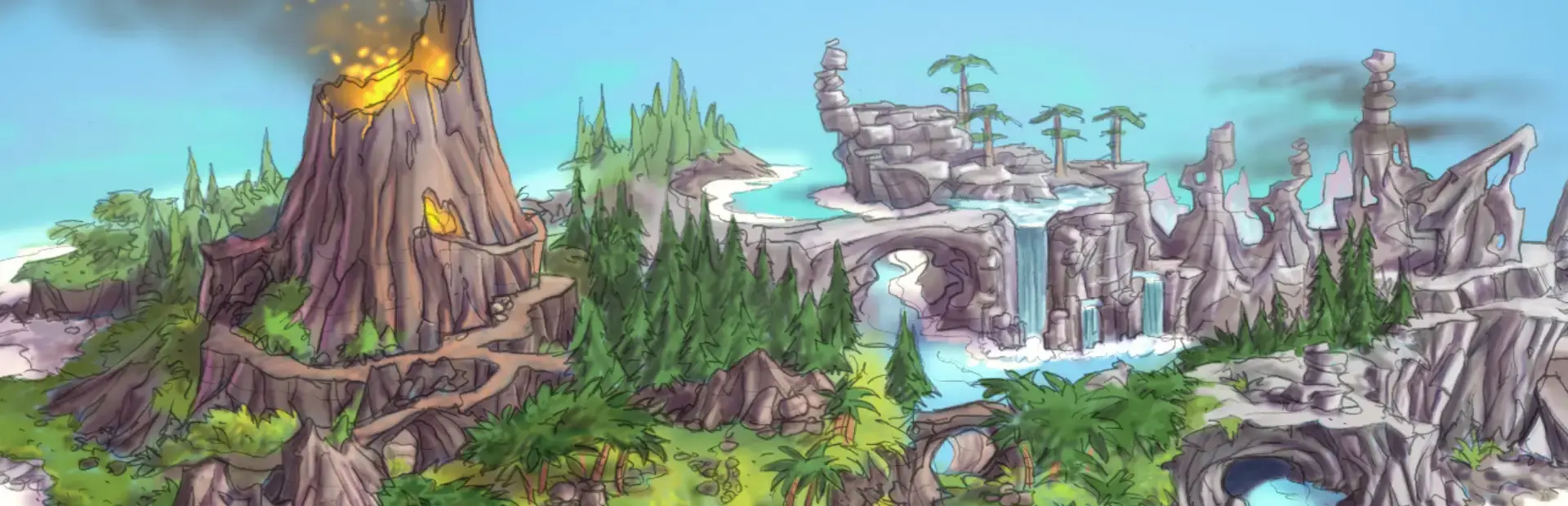 Nicktoons: Battle for Volcano Island background