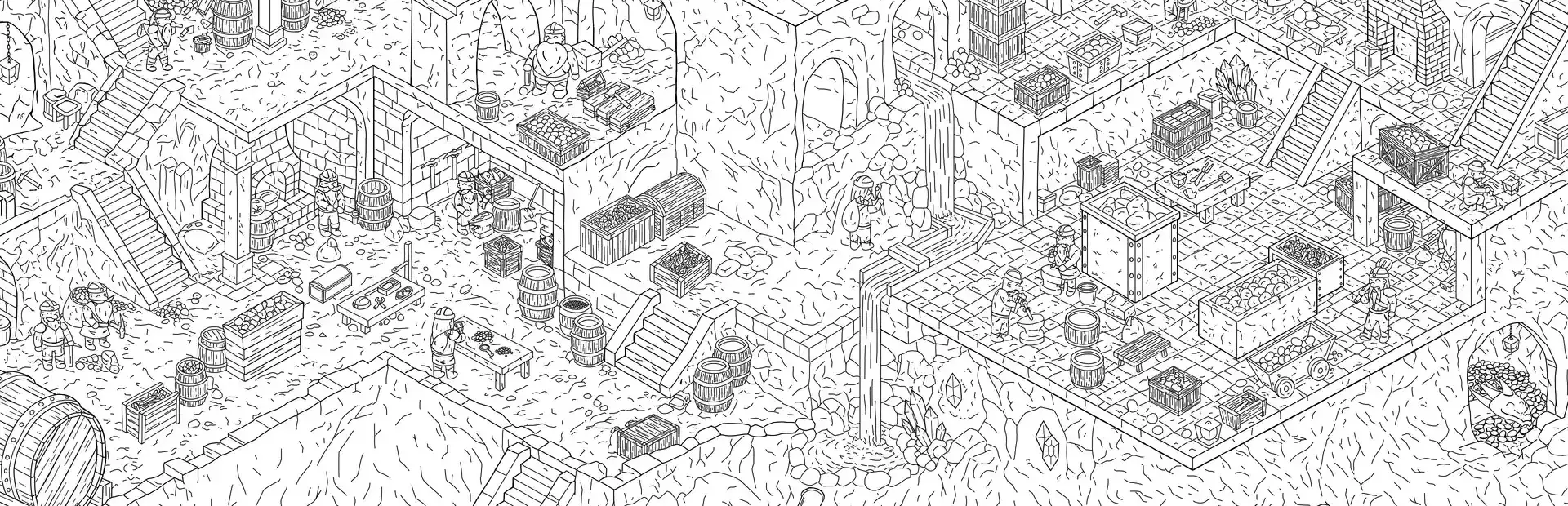 Find Meow in Dwarf Mines background