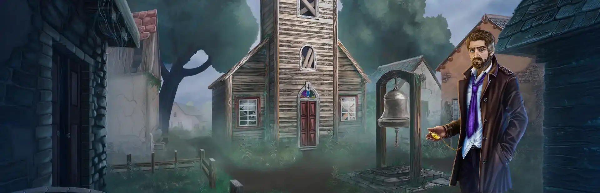 Detective Secrets Solitaire: The Curse of the Village background