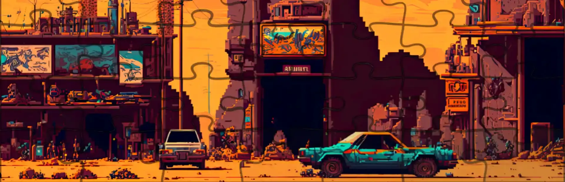 Retro Style: Pixel Art Jigsaw Puzzles background