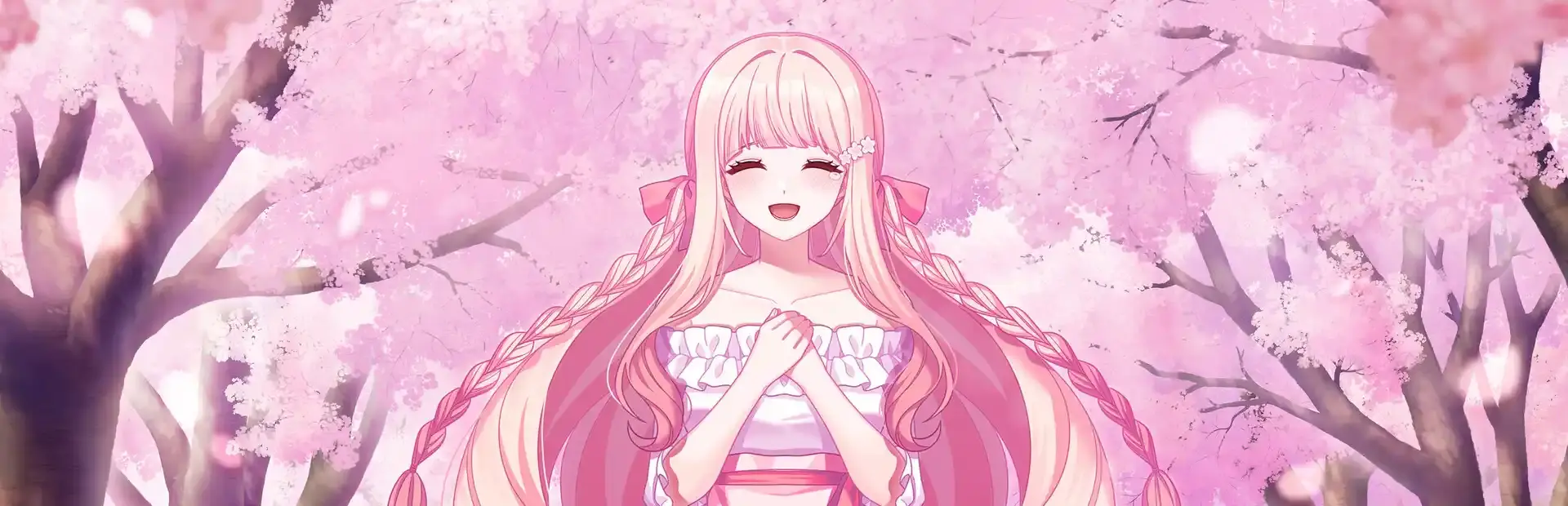 Dreaming in Cherry Blossoms, I Fall in Love With You background