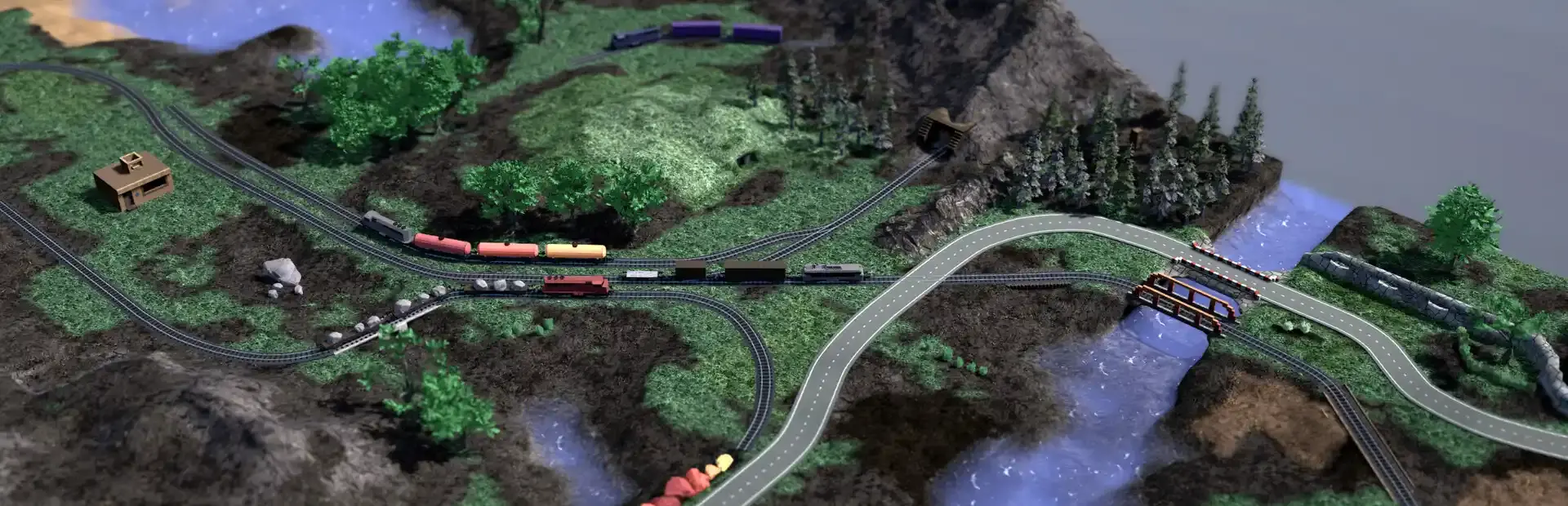 Blocks Tracks Trains background