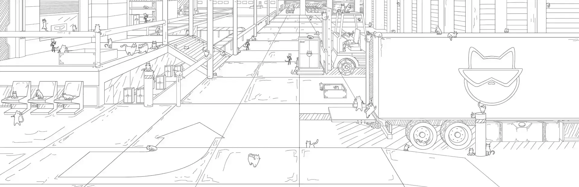 Hidden Robo Cats background