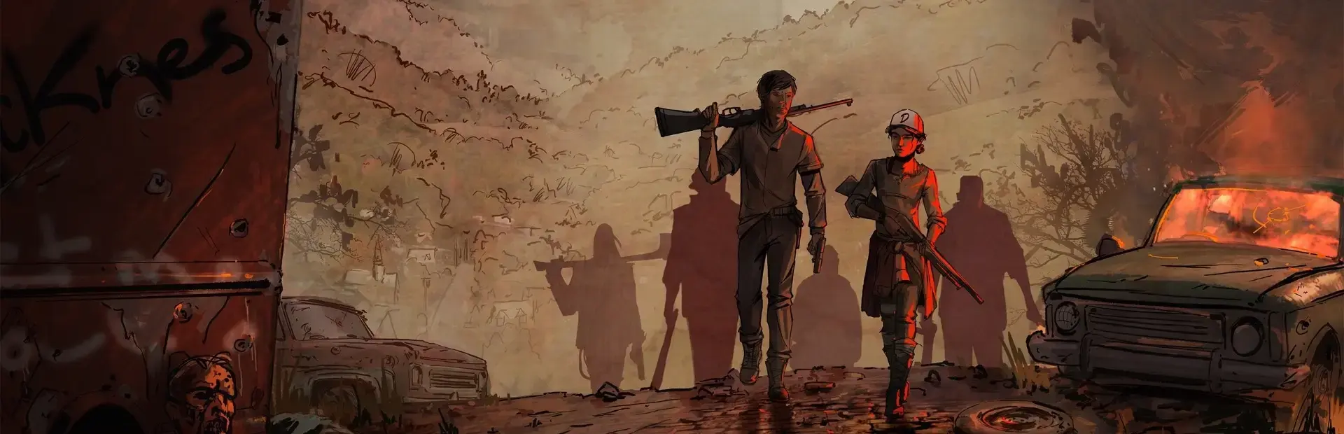 The Walking Dead: A New Frontier background