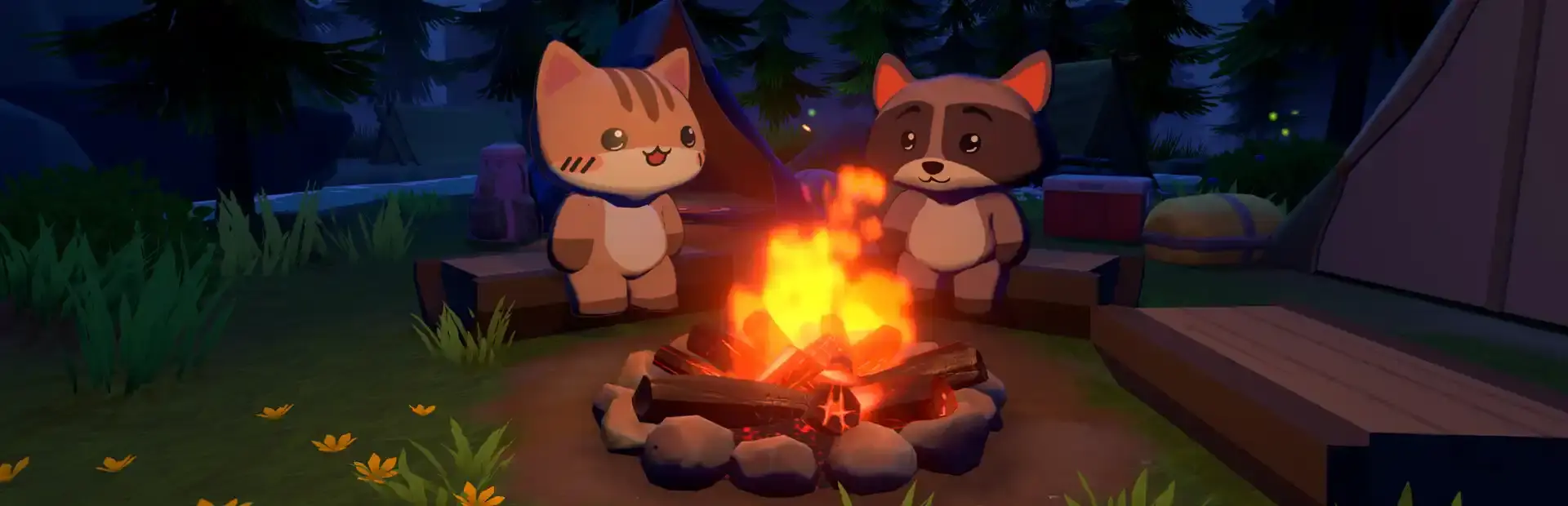 Cozy Campfire Club background