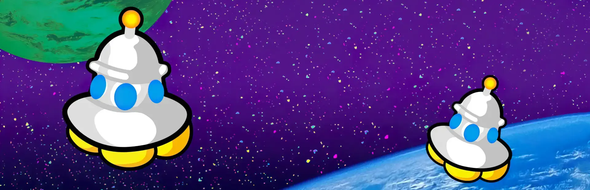 Space Invaders '95: The Attack of Lunar Loonies background