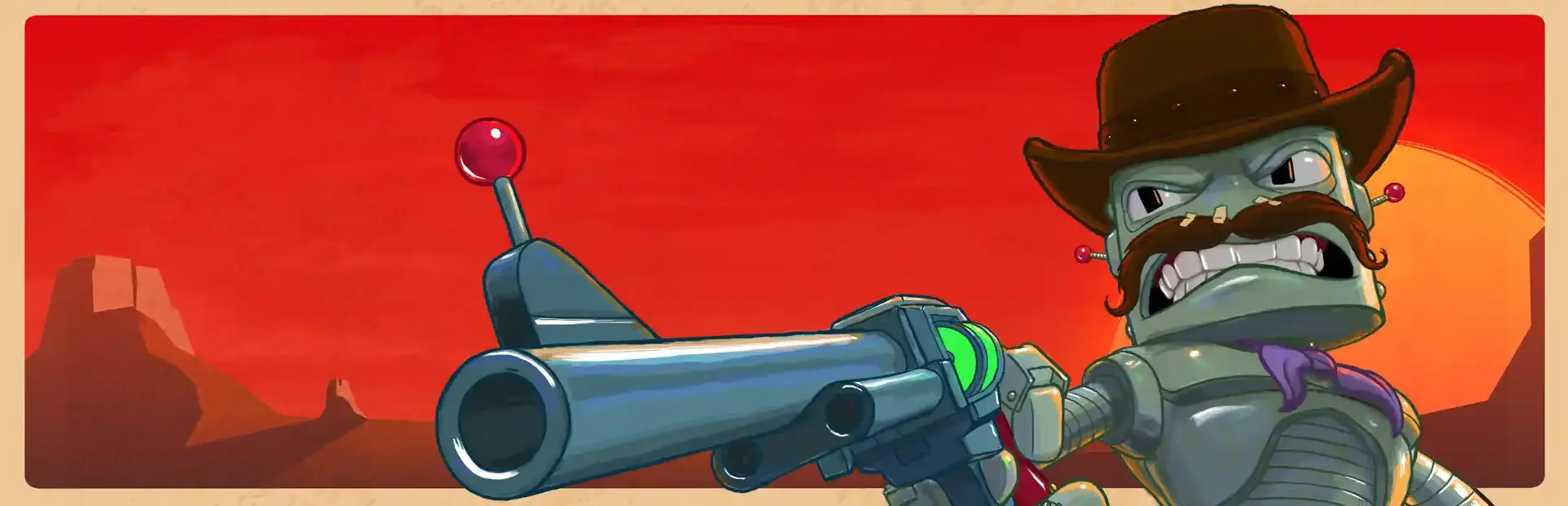 Cowbots and Aliens background
