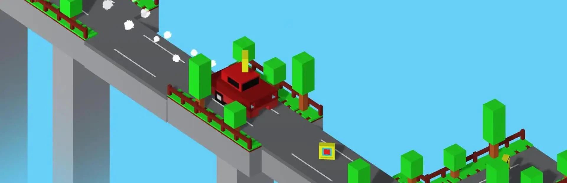 Pixel Traffic: Risky Bridge background