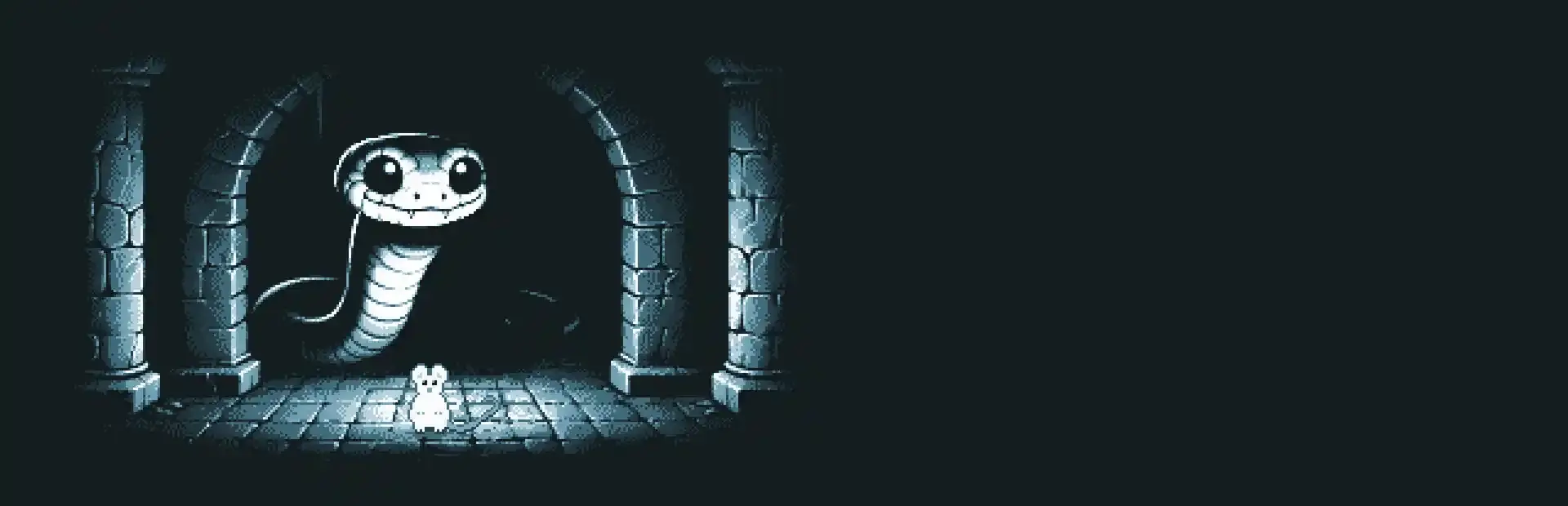 Snake in the Dark background