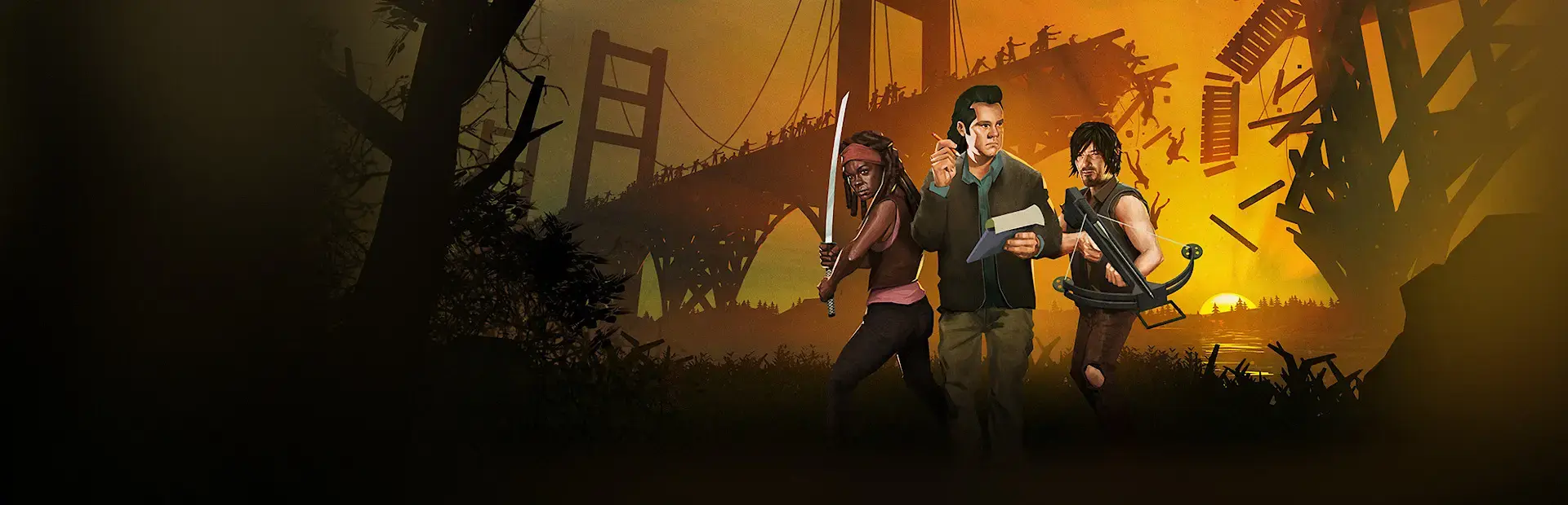 Bridge Constructor: The Walking Dead background