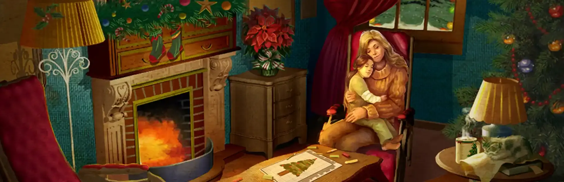 Fill & Cross: Christmas Riddles background