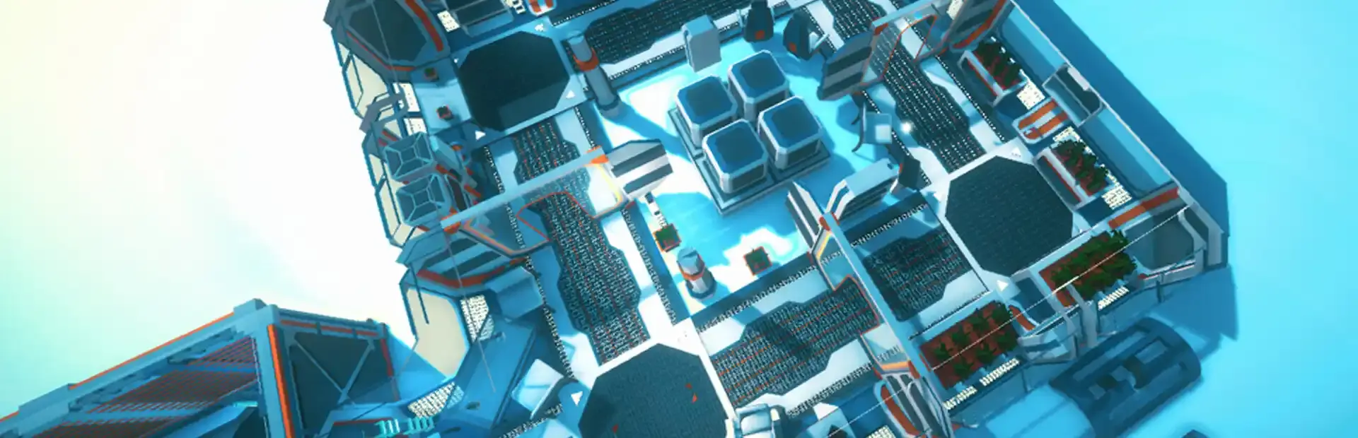 Hidden Space Station Top-Down 3D background