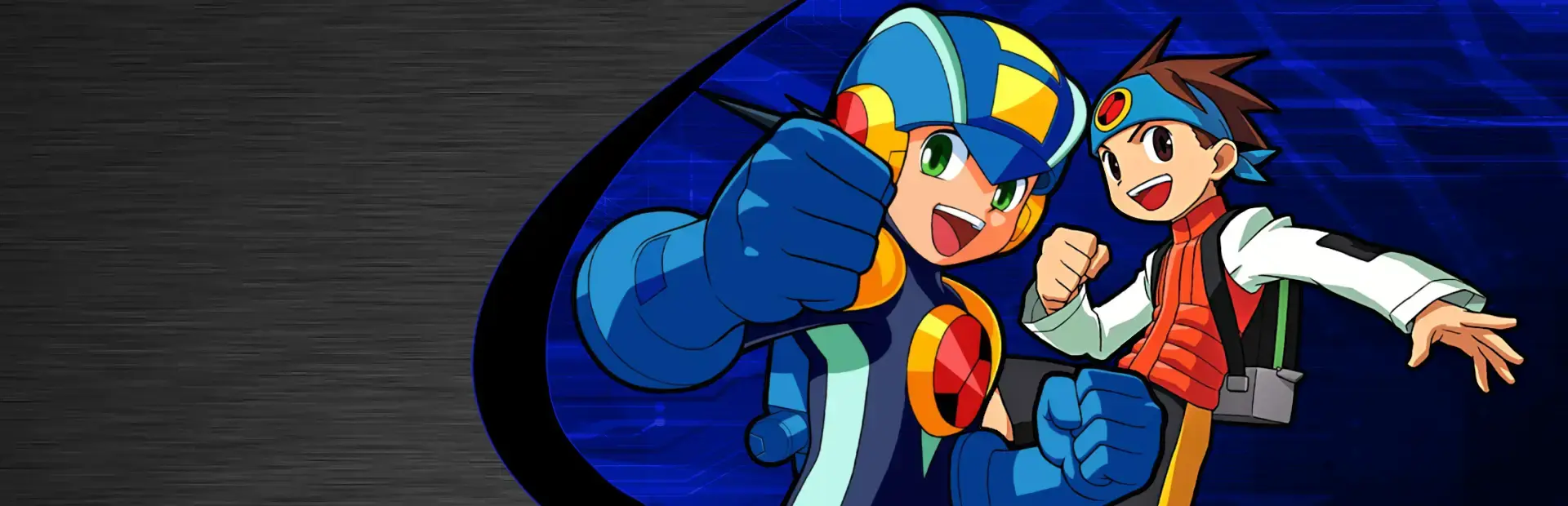 Mega Man Battle Network 3 Blue background