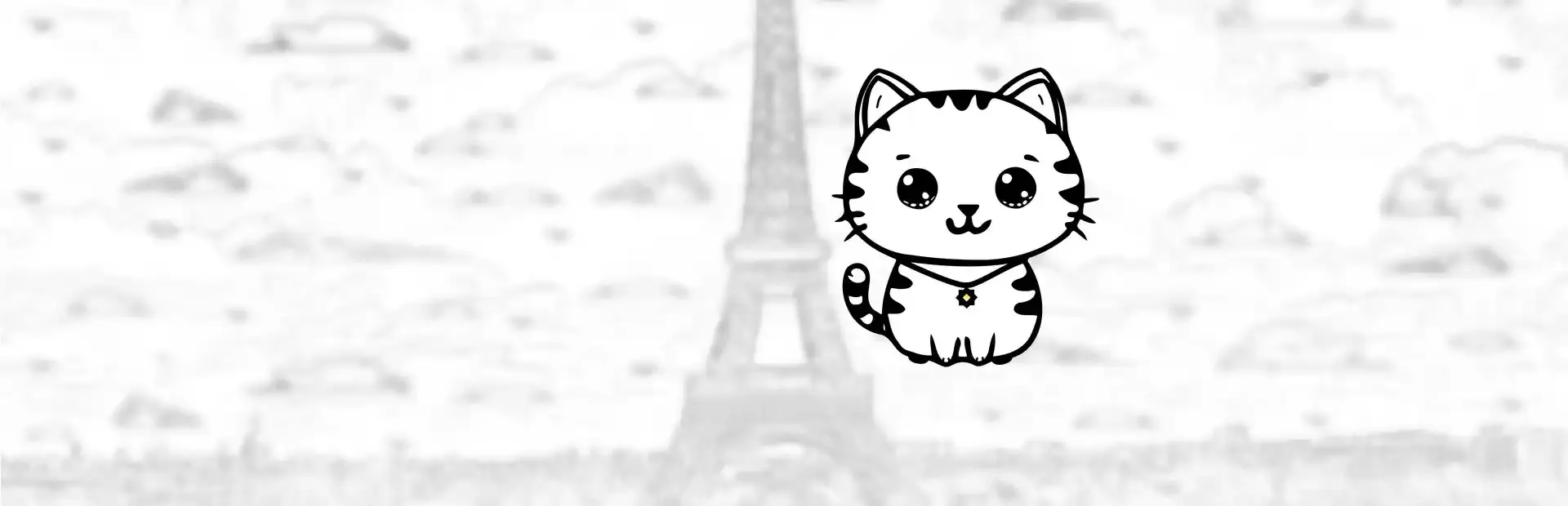 101 Cats in Paris background