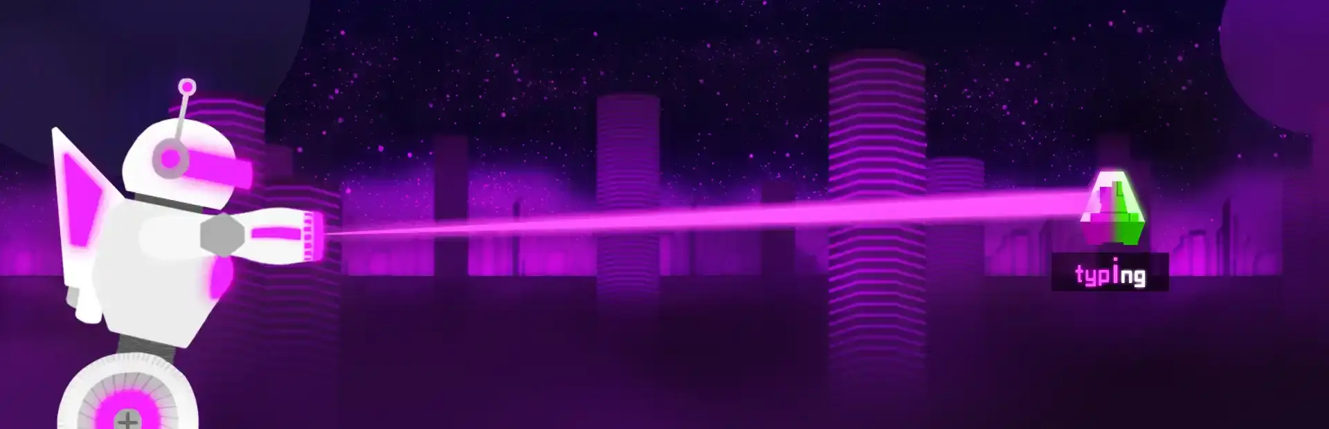 Tybot Invasion: The Typing Runner background