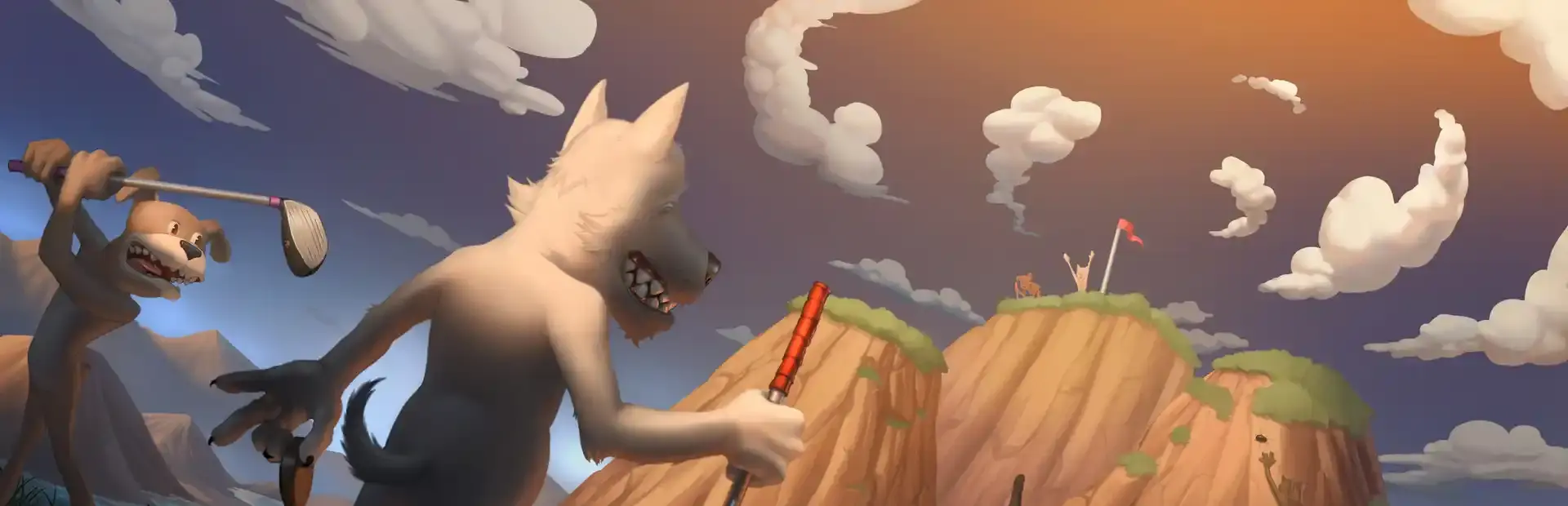 Dog Gone Golfing background