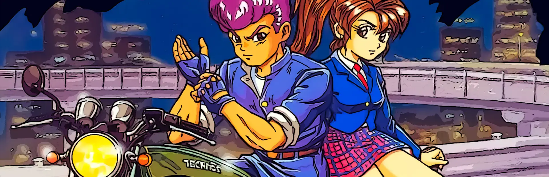 Shin Nekketsu Kouha Kunio-kun: Kunio-tachi no Banka background