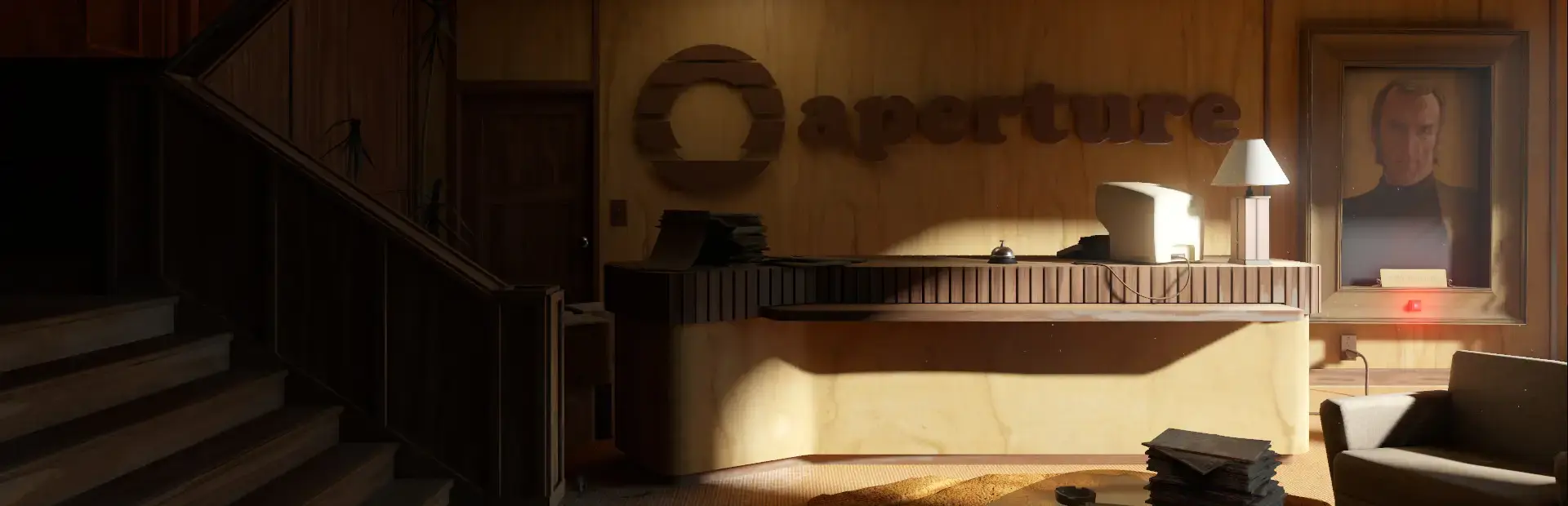 Aperture Desk Job background