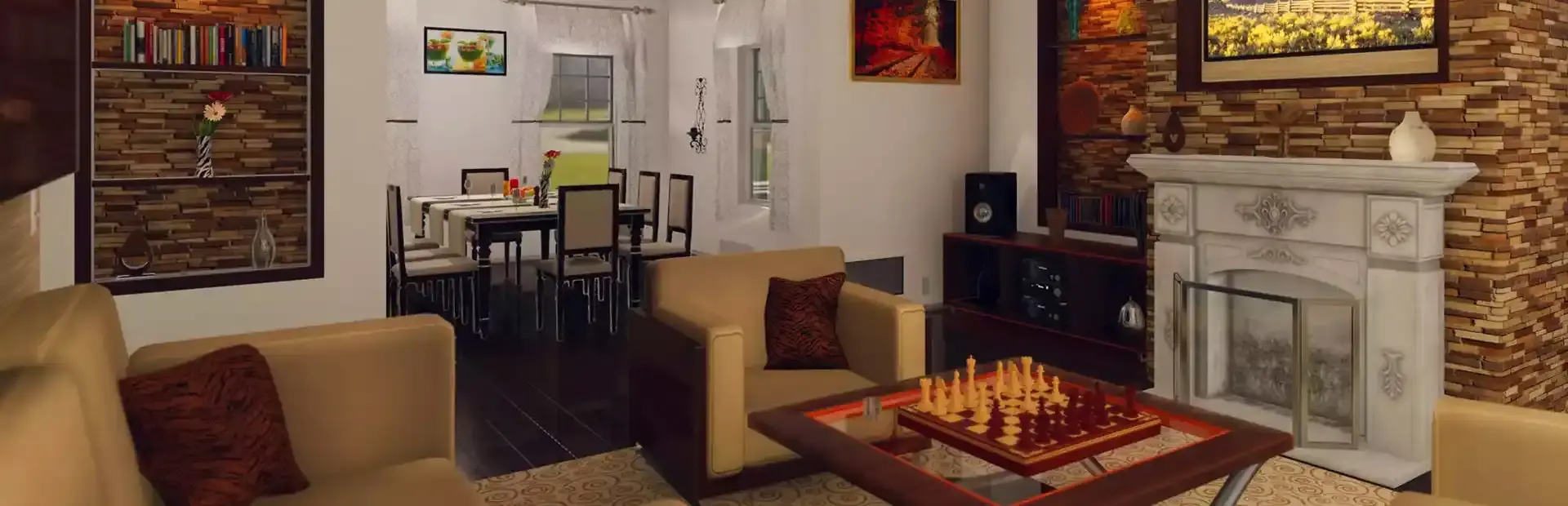 3D Puzzle: Modern House background
