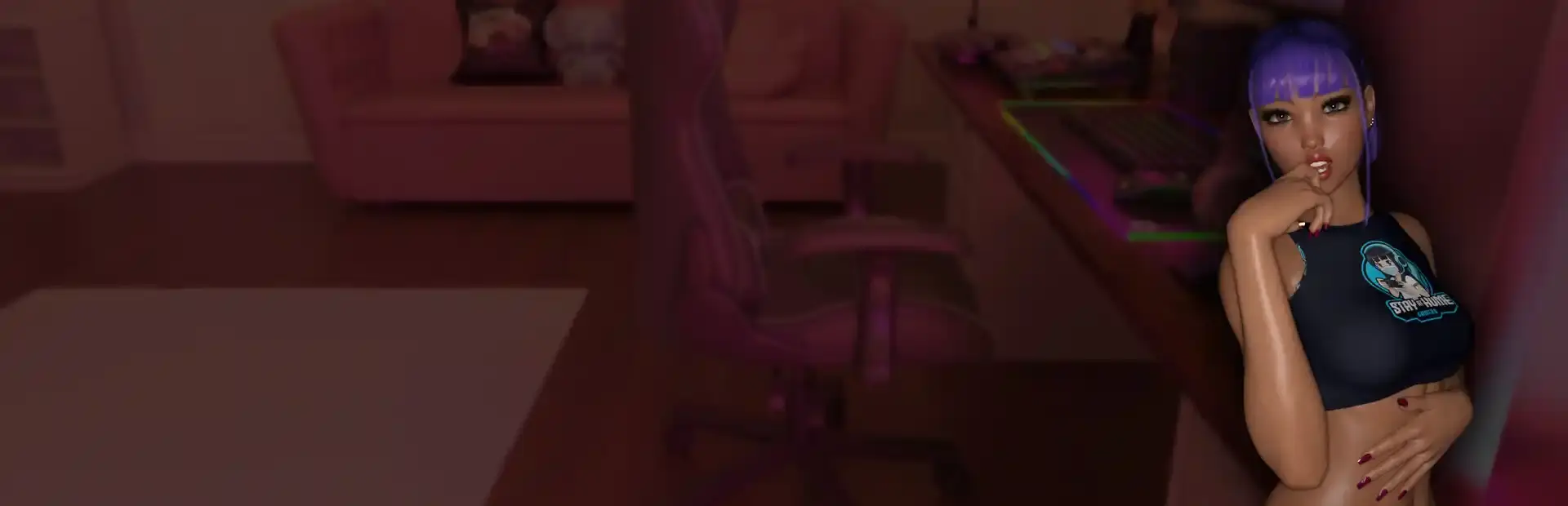 Sexy Memory Puzzle: Gamer Girl background