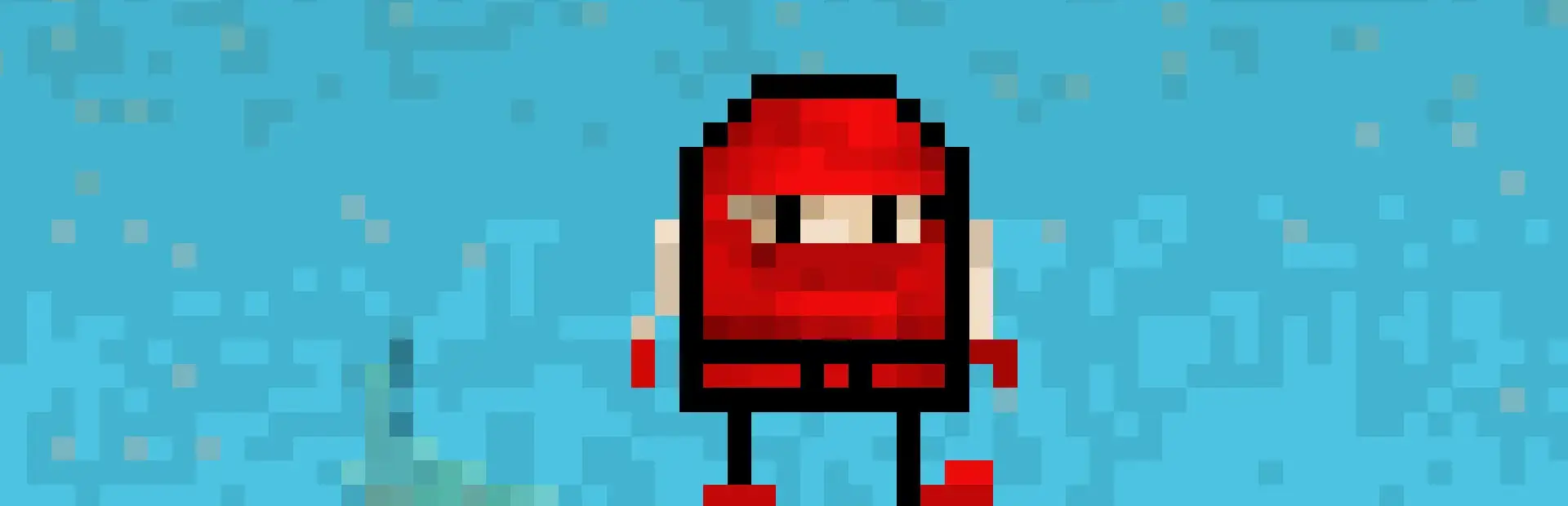 Red Bit Ninja background