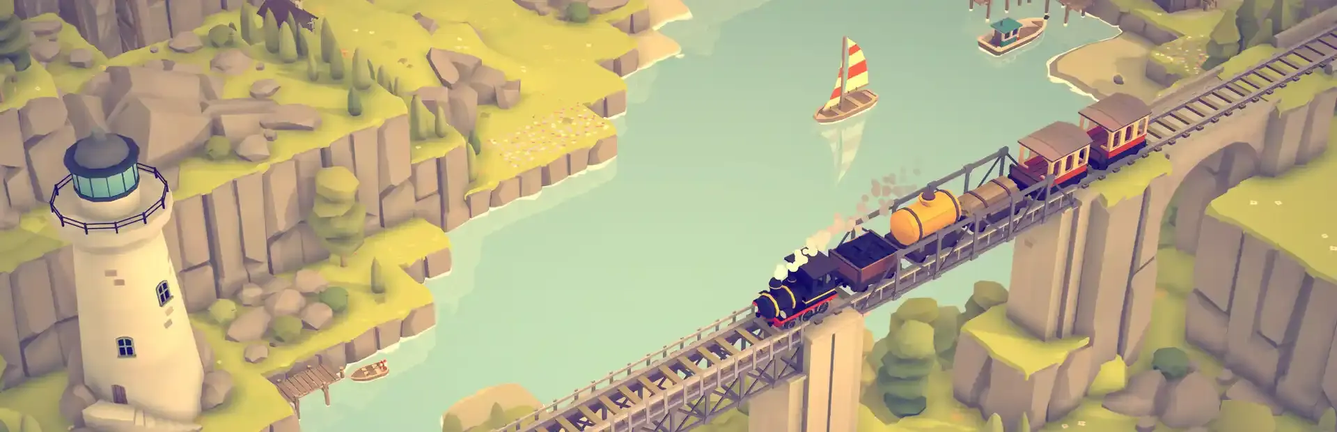 Islands & Trains background