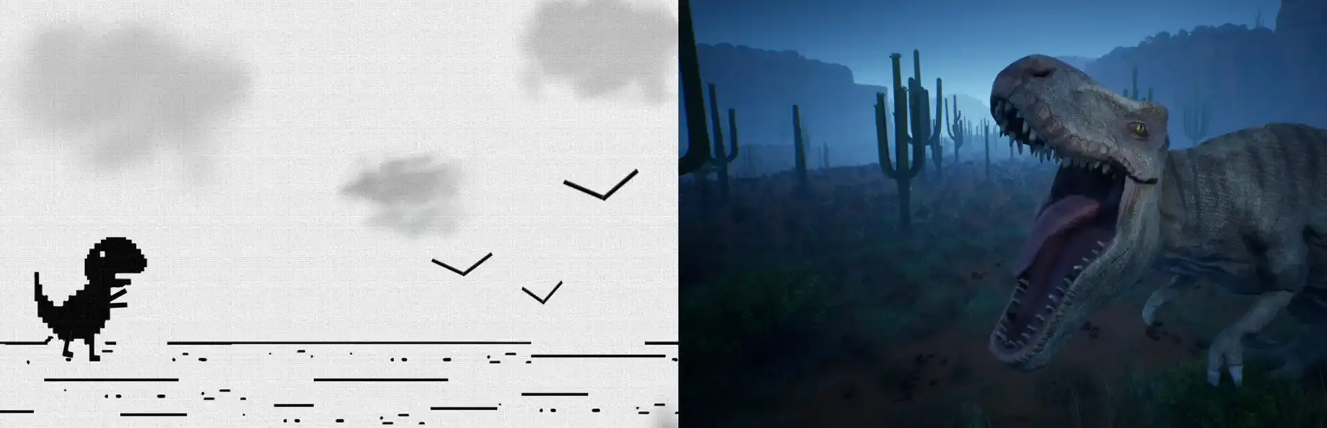 T-Rex Dinosaur Game background