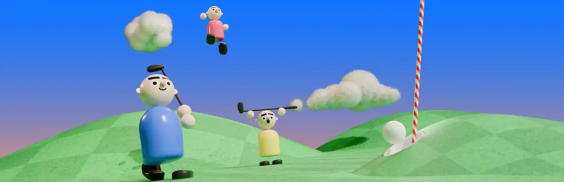 Multiplayer Platform Golf background