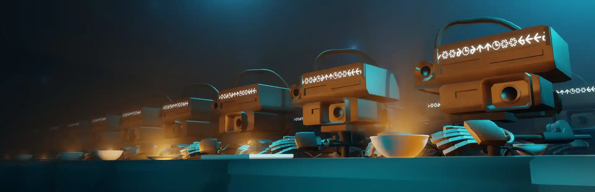 Neon Noodles: Cyberpunk Kitchen Automation background