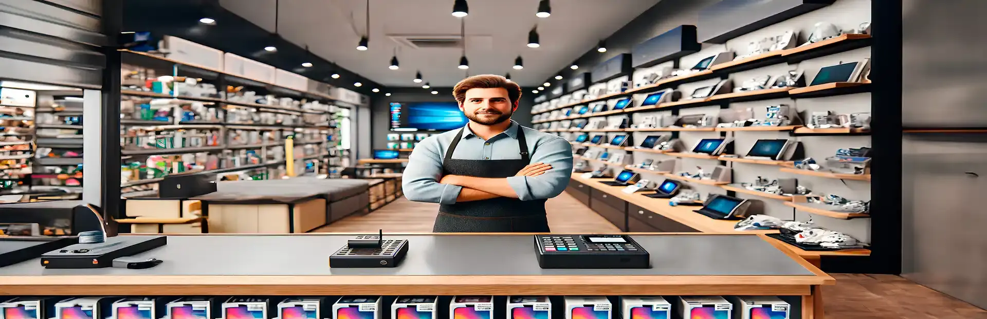 Tech Store Simulator background
