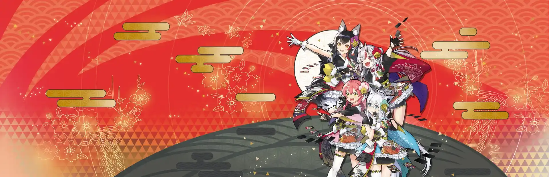 Hololive Holo's Hanafuda background