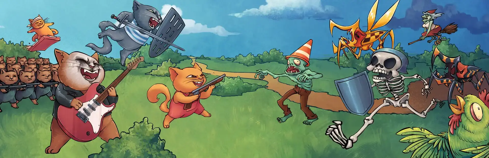 Cats on Duty background