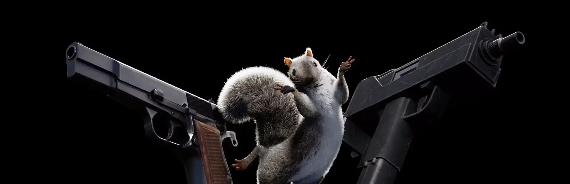 Squirrel with a Gun background