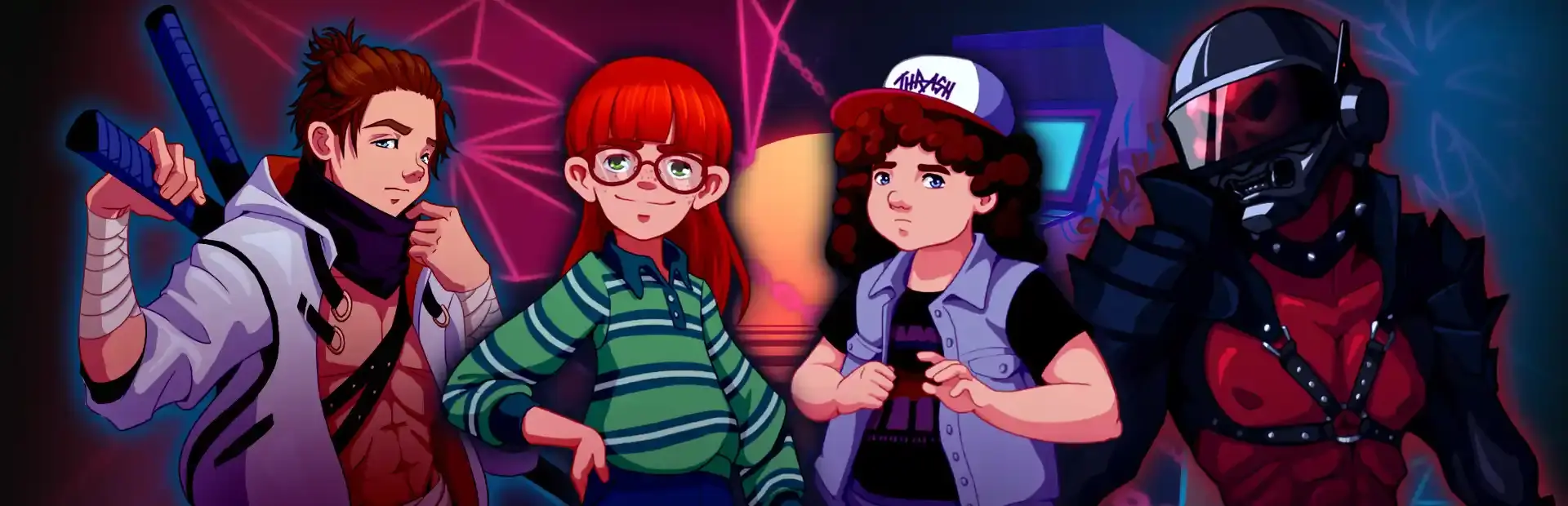 Fogel and Porki Evil Arcade background