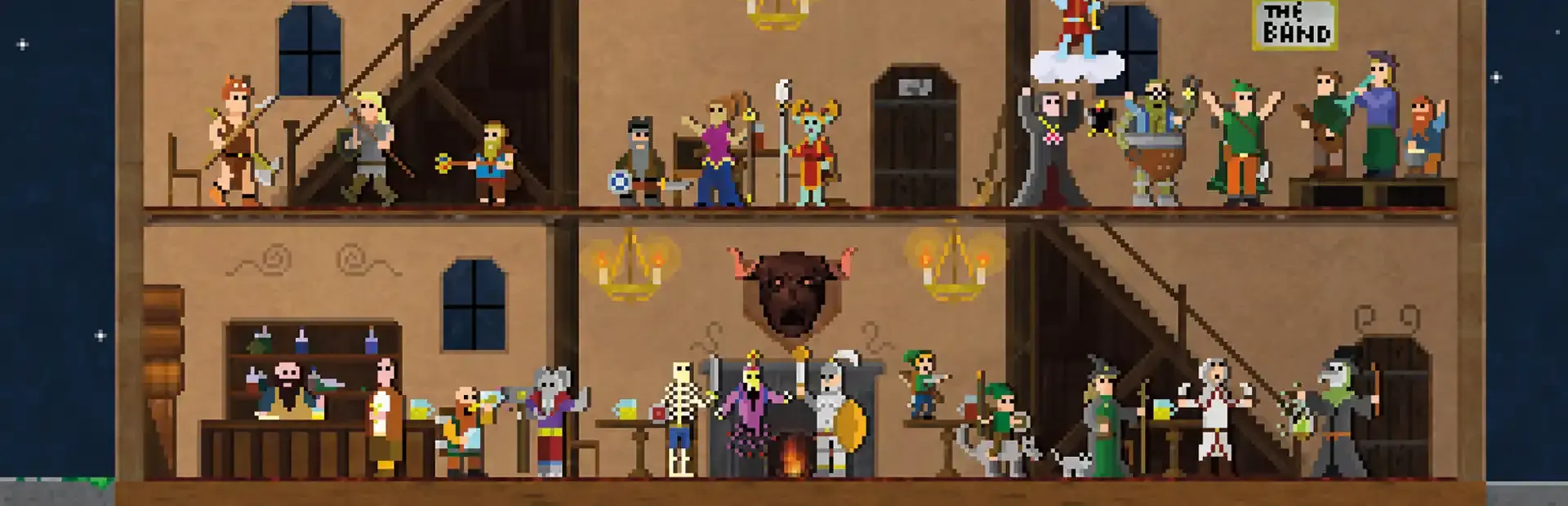 Pixel Heroes: Byte & Magic background