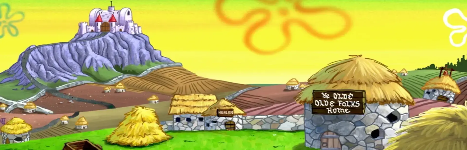 SpongeBob SquarePants: Lost In Time - Dunces and Dragons background