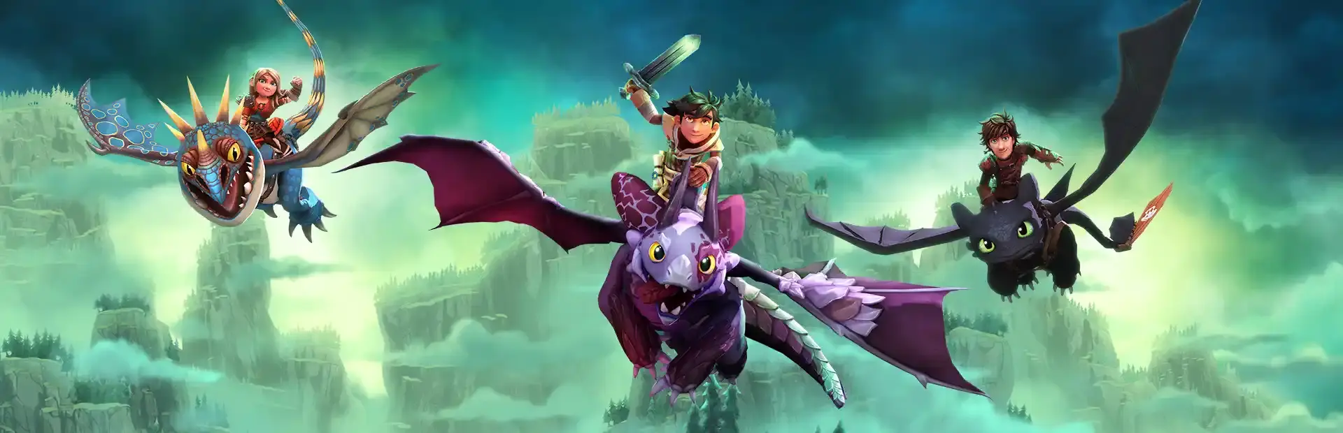 DreamWorks Dragons: Dawn of New Riders background