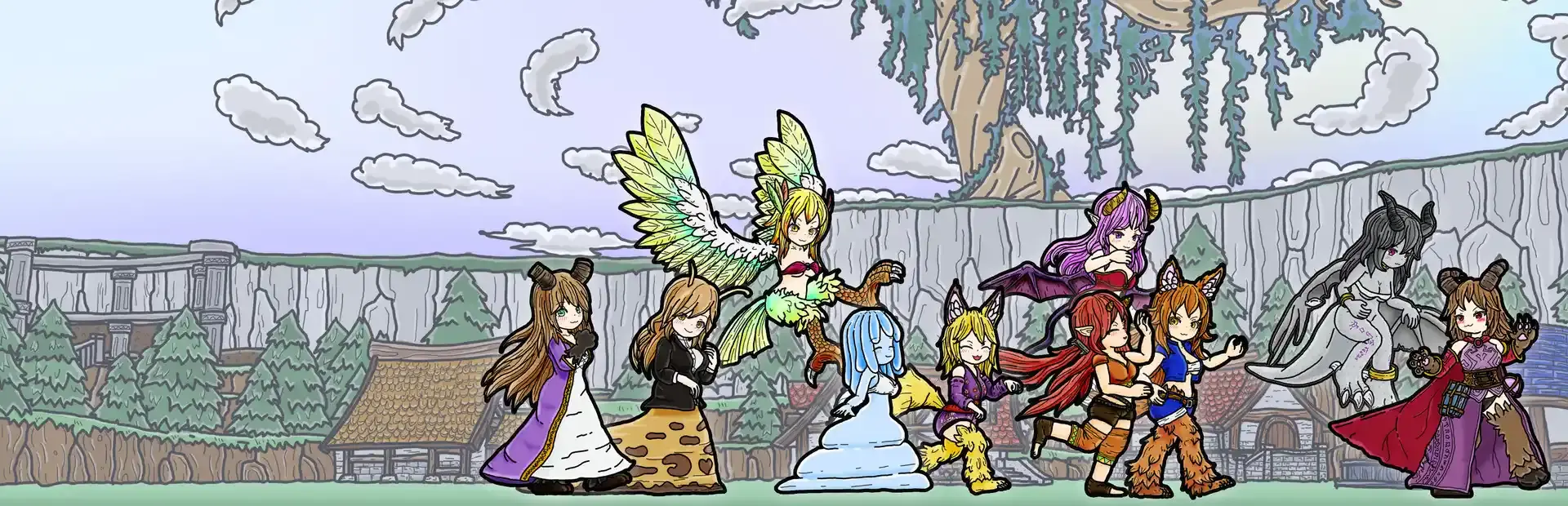Monster Girls and the Mysterious Adventure 2 background