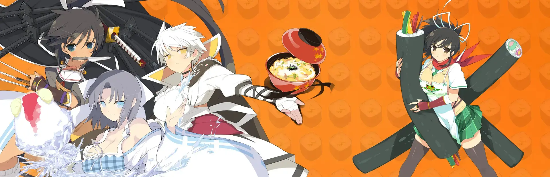 Senran Kagura Bon Appétit!: Full Course background