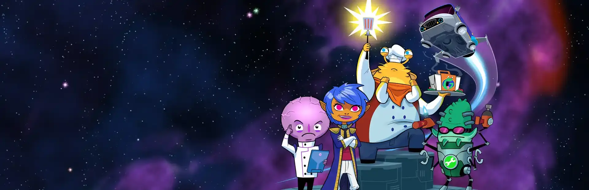 Space Food Truck background